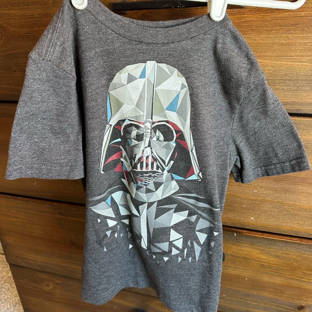 Star Wars Kids Charcoal Tee with Geometric Darth Vader